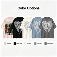 T-shirt personnalisé 100 % coton tricoté, T-shirt épais orné de strass, T-shirt de luxe décontracté style streetwear hip-hop surdimensionné et brillant