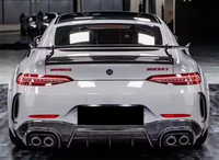 Véritable fibre de carbone style B voiture pare-chocs arrière lèvre diffuseur queue gorge pour AMG GT63 GT63S 4 portes lèvre arrière style de voiture