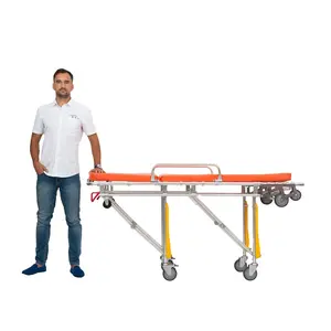 Cheap Hospital Medical Aluminum Alloy Ambulance Wheeled Cots Stretchers For Sale