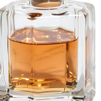 Bouteille diffuseur de parfum hexagonale géométrique en verre transparent de 1000 ml, vide, à facettes, avec bouchon noir, pour décoration de boutique