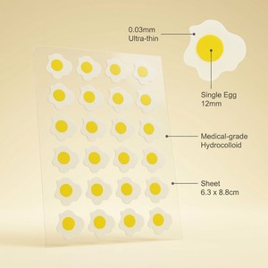 Parches Hidrocoloides para Granos y Acné con Diseño de Huevo Frito, Grosor Personalizado, para el Cuidado de la Piel del Rostro - Product Image 1