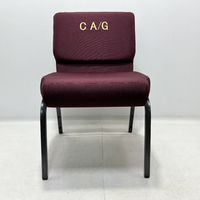 Vente d'usine de chaise rembourrée bon marché empilable avec poche arrière pour chaire conception de chaise de siège d'église de prière musulmane