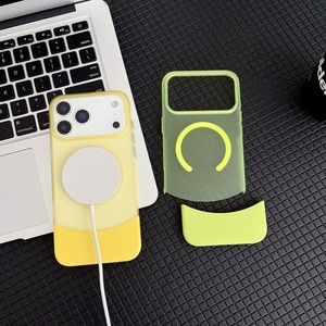 Fashion Frosted Magnetic Transparency Mobile phone case for iPhone 17 Air 16 15 pro max Shockproof 2 in 1 Assembly cover <b>back</b> - Product Image 2