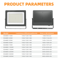 OUTLUX E048EI Nova, Reflector Exterior Impermeable IP65 de 150W con Ángulo de Haz de 120° y 3 Años de Garantía