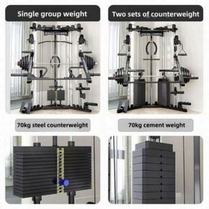 Máquina Smith Multifunción de Alta Calidad para Gimnasio, Rack de Sentadillas y Halterofilia, Equipo de Fitness de Acero Reforzado, Modelo USA Mairun Negro - Product Image 5
