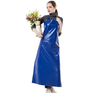 Custom High Quality Thick Waterproof Oil-proof Polyester PVC Buckle Kitchen Garden Apron for Women Men