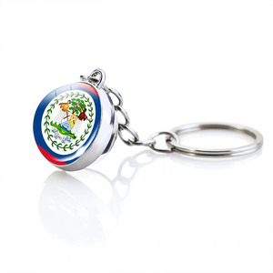 Porte-clés en verre cabochon avec drapeaux de pays, nouvelles innovations <span class=keywords><strong>2023</strong></span>, drapeaux d'Islande, du Maroc, du Panama, de l'Égypte, porte-clés de football mondial - Product Image 3