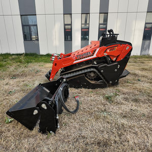 TOVISEN V1000 Mini Skid Steer Loader Diesel Orugas Hidraulica Alto Flujo Mulcher Forestal - Product Image 4