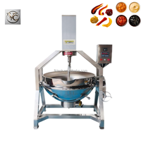 Marmite de cuisson à double enveloppe FKJX 50-1000L à gaz avec chauffage électrique, résistante à la chaleur, avec grattoir personnalisé pour pâte de haricots