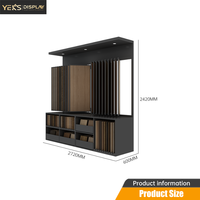 Présentoir Moderne YEK'S en Métal Gain de Place avec Base pour Échantillons de Planchers en Bois