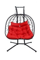 Usine personnalisée haute qualité pliant Double siège extérieur jardin Patio balcon meubles hamac panier suspendu balançoire oeuf chaise