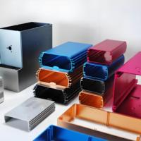 Boîtier électronique en aluminium anodisé personnalisé amplificateur de puissance pour boîtier de carte PCB boîtier en aluminium extrudé