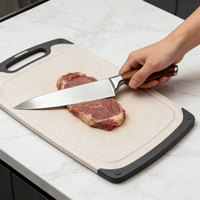 Ensemble de couteaux de cuisine de haute qualité en acier inoxydable, 7 pièces, écologiques, manche en bois, design ambidextre, couteau de chef pour la cuisine