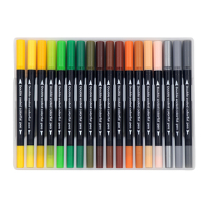 Set di 36 penne a doppio pennarello di alta qualità <span class=keywords><strong>punta</strong></span> sottile <span class=keywords><strong>doppia</strong></span> <span class=keywords><strong>punta</strong></span> per la scuola arte e colorazione-per il disegno e la pittura - Product Image 3