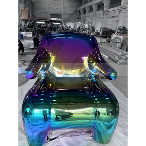 J273 Sculpture en acier inoxydable Décoration d'intérieur Décoration intérieure Grande taille Grand jardin extérieur Décoratif Métal Artisanat - Product Image 1