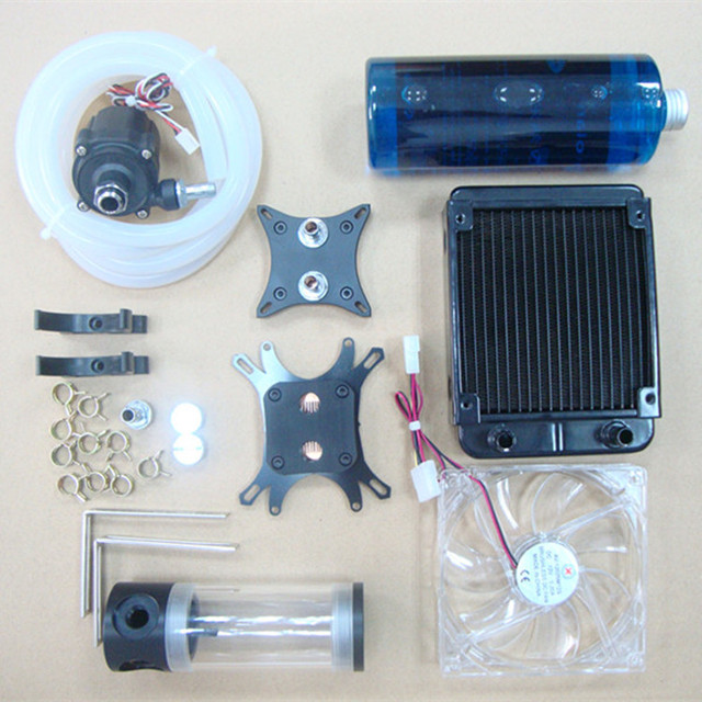 Smart Electronics Stainless Steel CPU Cooling Water Tank with Water Pump and Cooled CPU Card for Computer and Industrial Use