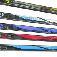 Bâton de hockey sur glace monobloc en fibre de carbone 100 % premium, ultra léger, avec poignée tactile à pointe moyenne, lame senior P92/P28 pour joueur