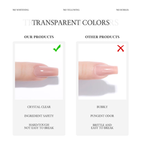 Gel UV sans HEMA Acrylique Poligel Extension d'ongle Vegan Acrygel Vente en gros de marque privée Échantillon gratuit Options de couleur disponibles