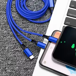 One to three data cable  mobile phone charging cable  three in one fast charging  multi head data cable logo