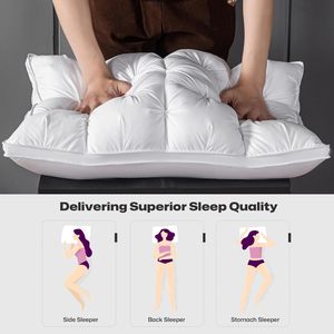 Oreiller de luxe pour hôtel, sommeil sain, design premium pour le soutien <span class=keywords><strong>du</strong></span> cou, garnissage en duvet de canard blanc - Product Image 5