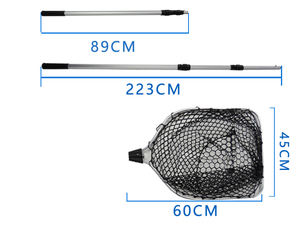 Offre Spéciale 2.80m Durable En Alliage D'aluminium Matériau Extensible En Caoutchouc de Longue Poignée Filet D'atterrissage de Pêche - Product Image 2
