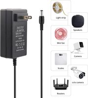 AC à DC 12 volts alimentation avec prise 5050 3528 LED bande Module lumière CCTV caméra transformateur 5 ampères 4A 3A 2A 1A ABS matériel