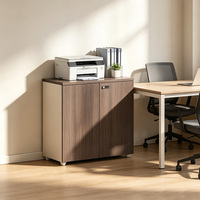 Armoire de rangement de bureau en bois, meuble de classement moderne avec compartiment ouvert pour espace de travail commercial