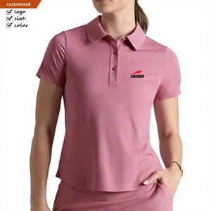 Vêtements de <span class=keywords><strong>golf</strong></span> personnalisés pour femmes, t-shirt polo à manches courtes, respirant, séchage rapide, polo de <span class=keywords><strong>golf</strong></span> pour femmes, polo de sport pour femmes - Product Image 1