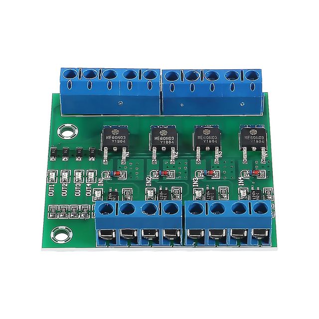 YYNMOS-4 4-Channel PLC Amplifier Circuit Board MOS FET PWM 3-20V to 3.7-27VDC 10A Driver Module