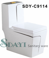Sanitaires chinois, les 10 meilleures marques, cuvette de toilette monobloc couleur or électro-plaqué