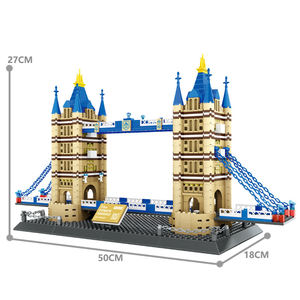 5215 Tower Bridge Londres Inglaterra World Architectural Street Scene Atracciones Modelo Niños Unisex Building Block Juego de juguetes de plástico - Product Image 5