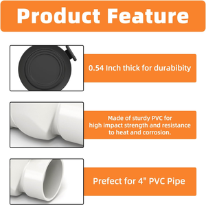 <span class=keywords><strong>Clapet</strong></span> <span class=keywords><strong>anti</strong></span>-<span class=keywords><strong>retour</strong></span> en PVC de 4 pouces pour les systèmes d'égout et de drainage - Product Image 4