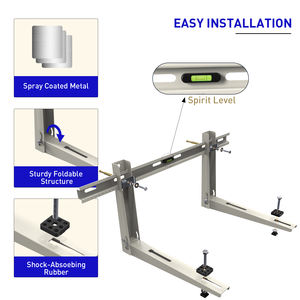 Supports de climatisation soudés professionnels, support de montage de compresseur de climatisation automatique, montage <span class=keywords><strong>mural</strong></span>, support universel de climatisation - Product Image 6