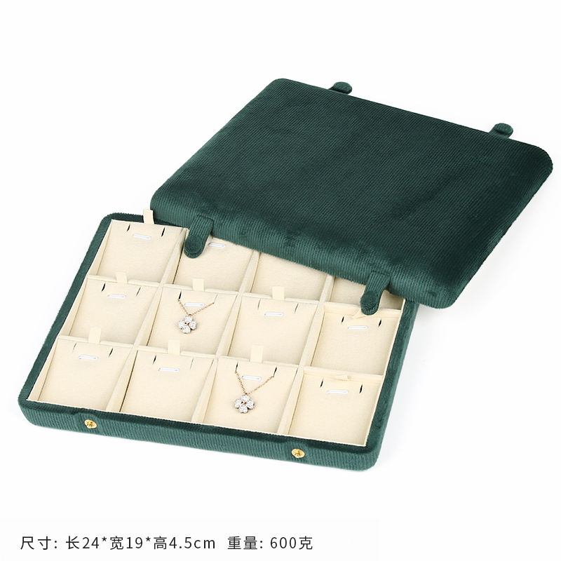 Collier flanelle vert foncé &amp; blanc