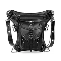 Модная поясная сумка из искусственной кожи в стиле ретро для мужчин и женщин, крутая мотоциклетная сумочка кросс-боди в готическом стиле, рок, стимпанк