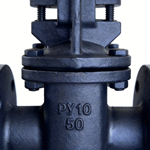 Vanne à opercule GOST PN10 Py10 en fonte à double disque avec joint rigide, norme russe, pour l'infrastructure et le drainage des eaux usées - Product Image 2