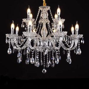 Lustre moderne européen en verre cristal K9 avec <span class=keywords><strong>clip</strong></span> pour la décoration du salon, de la chambre, de la salle à manger et du hall d'hôtel - Product Image 1