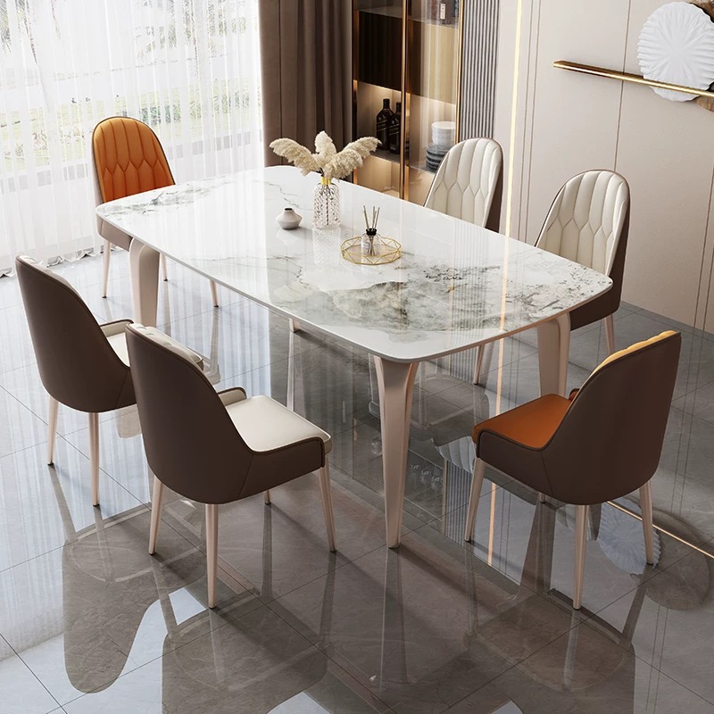 One table with six chairs