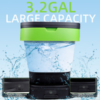 Seau pliable multifonctionnel écologique sans fil 12V avec pulvérisateur à main intégré et réservoir d'eau en plastique rechargeable