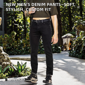 Nouveauté - Jeans en denim tricoté pour homme - Design optimal - Doux, respirant, confortable - Taille personnalisée - Séchage rapide - Product Image 2