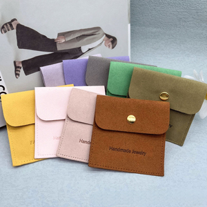 Emballage de bijoux en microfibres de luxe avec logo personnalisé, plusieurs couleurs, boucles d'oreilles, colliers, pochettes cadeaux - Product Image 4