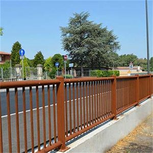 Barrière de balcon de construction à haute visibilité de clôture en acier Corten de rouille moderne pour les maisons de bétail de sécurité de cour - Product Image 1