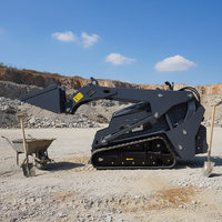 Mini-chargeuse compacte sur chenilles, moteur diesel, hydraulique, pour la ferme et le jardin