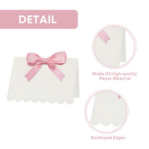 Decoración de Fiesta de Cumpleaños con Temática de Lazo Xieli, Tarjeta de Papel Personalizada con Nombre y Lazo - Product Image 4