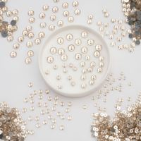 Perles de strass souples en résine époxy de soie de 5 mm à dos plat avec trou central à coudre pour la fabrication de bracelets ajustables et la fourniture de composants de bijoux
