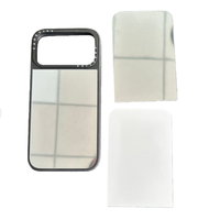 Coque de téléphone 2-en-1 avec panneau arrière remplaçable et porte-cartes miroir, design de luxe, en plastique, pour iPhone 17 Pro Max