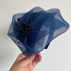 Fashionable <strong>Beaded</strong> <strong>Headband</strong> for Covering White Hair, Half-cap <strong>Headband</strong> That Hides the Forehead, Suitable for Evening Parties - Product Image 3