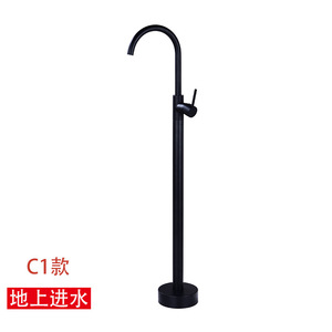 Grifo de Bañera de Pie con Rociador de Lluvia Redondo, Válvula de Cerámica Estilo Llave, 2 Manijas YP-Y464 - Product Image 3