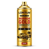 Peinture en aérosol pour rénovation automobile, effet chrome doré miroir, 400 ml, haute brillance, séchage rapide, pour voiture, moto, véhicule utilitaire