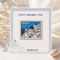 Nouveau 2026, très demandé : Pin's en émail de groupe de métal, en alliage de zinc, souvenirs estampés, cadeau personnalisé, pin's grecs en émail souple à thème paysager, vente en gros